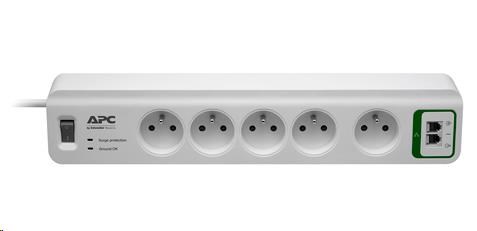 APC Essential SurgeArrest 5 outlets with phone protection 230V France, 1.8m (PM5T-FR)