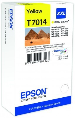 EPSON Ink bar WorkForce-4000/4500 - Yellow XXL - 3400str. (34,2 ml) (C13T70144010)