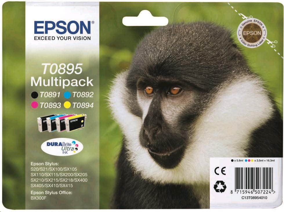 EPSON ink čer+bar Stylus S20/SX100/SX200/SX400 (T0895) (C13T08954010)