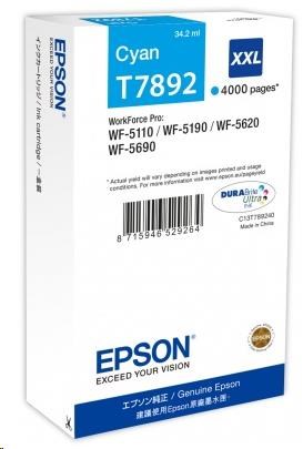 EPSON Ink bar WorkForce-5xxx Series Ink Cartridge XXL Cyan (34,2 ml) (C13T789240)