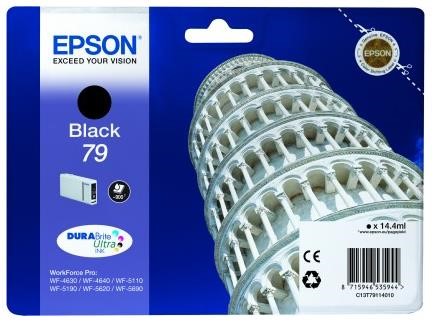 EPSON Ink čer WorkForce-5xxx Series Ink Cartridge 79 Black (14,4 ml) (C13T79114010)