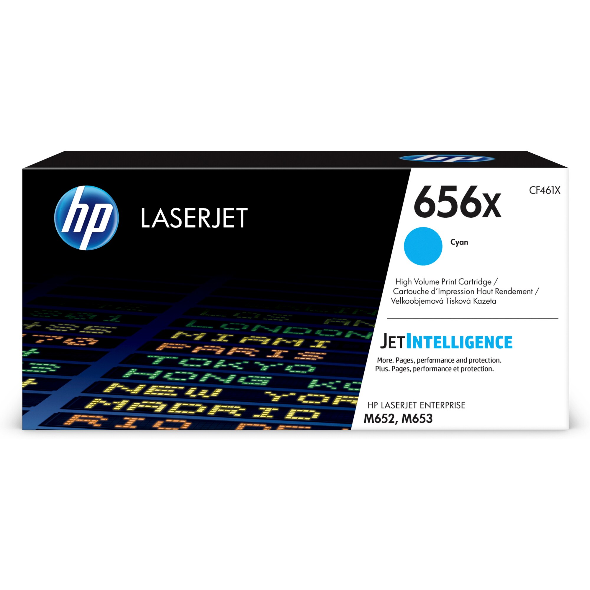 HP 656X High Yield Cyan Original LaserJet Toner Cartridge (CF461X) (22,000 pages)