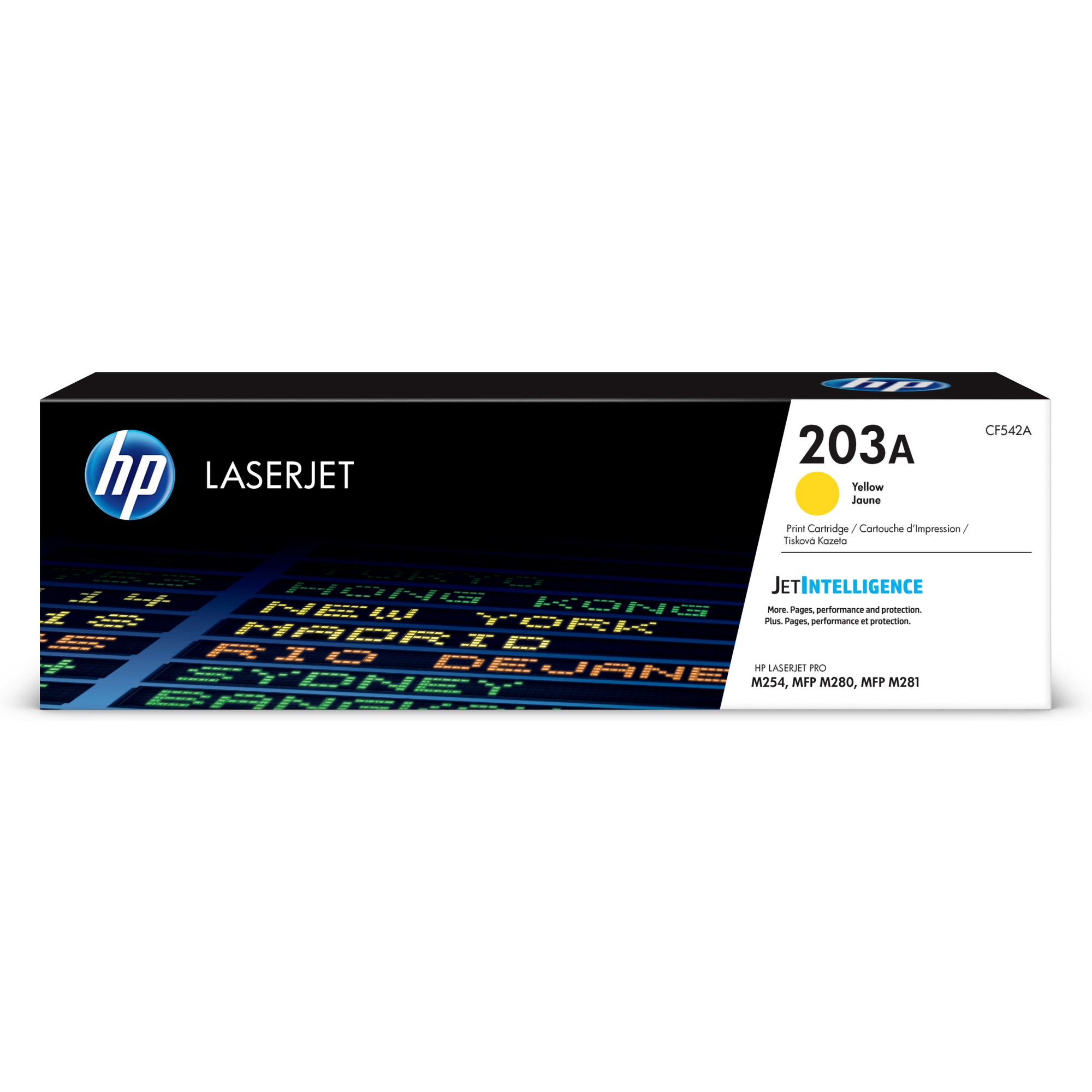 HP 203A Yellow Original LaserJet Toner Cartridge (CF542A)