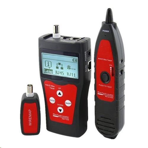 XtendLan LAN Cable Tester s LCD, koax, Cat3/Cat5E/Cat6, UTP/STP, USB, sonda TLCD76