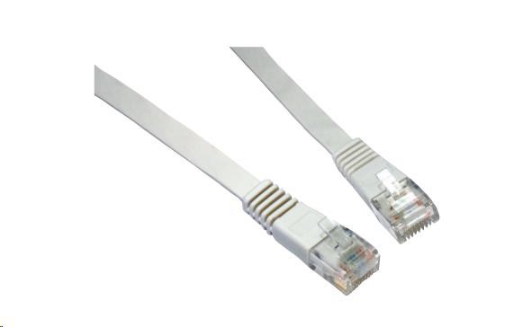 Solarix Patch kabel plochý CAT6 UTP LSOH 1m šedý non-snag-proof C6-111GY-1MB 28790109