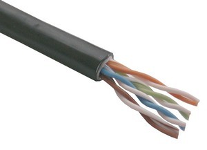 UTP kabel PlanetElite, Cat5E, drát, dvojitý venkovní PE+PVC, černý, 1km, cívka KAB-UTP5E-D-PVCPE1-X