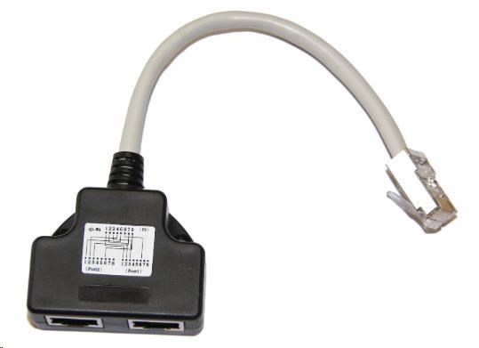 Adaptér rozdvojka RJ45, 1x8p8c/2x8p4c, PC-PC, stíněný ADPC-PC