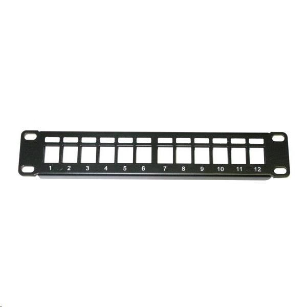 10" modulární patch panel XtendLan 12port, černý PP0-12-0