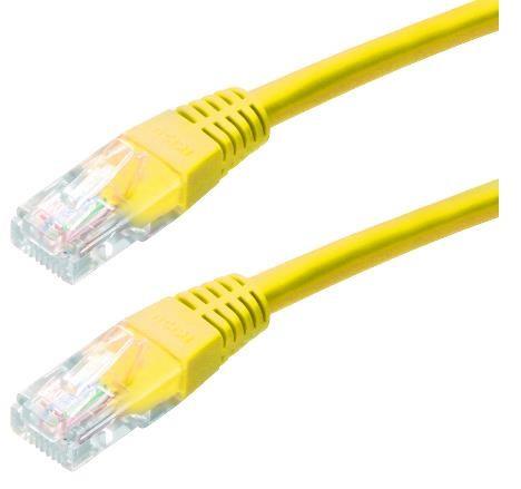 XtendLan patch kabel Cat6, UTP - 1m, žlutý (prodej po 10 ks)