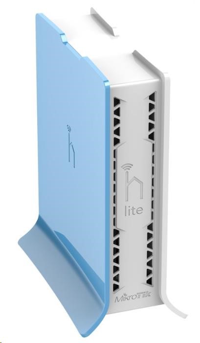 MikroTik hAP Lite (tower), 650MHz CPU, 32MB RAM, 4x LAN, integr. 2.4GHz Wi-Fi, WPS, vč. L4 (RB941-2nD-TC)