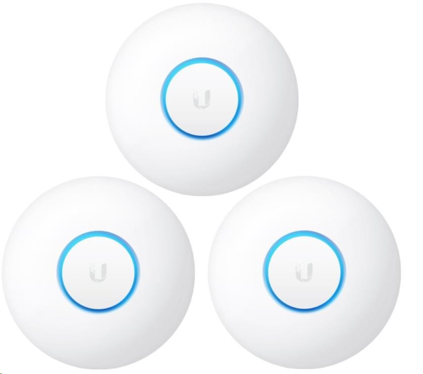 UBNT UniFi AP nanoHD, 3-PACK, bez PoE! [vnitřní AP, 2.4+5GHz (300Mbps+1733Mbps), MU-MIMO, 802.11a/b/g/n]