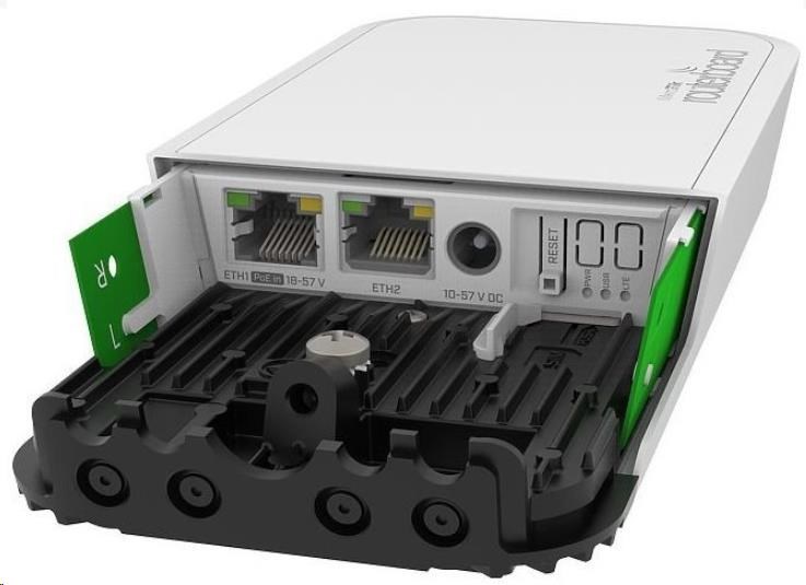 MikroTik RouterBOARD RBwAPGR-5HacD2HnD wAP, 716MHz, 128MB RAM, 2xGLAN, 2,4Ghz + 5GHz, 1xMiniPCIe, 1xmicroSIM, L4