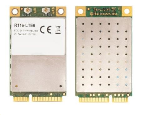 MikroTik R11e-LTE6 - 2G/3G/4G/LTE miniPCi-e karta, 2x u.FL konektor