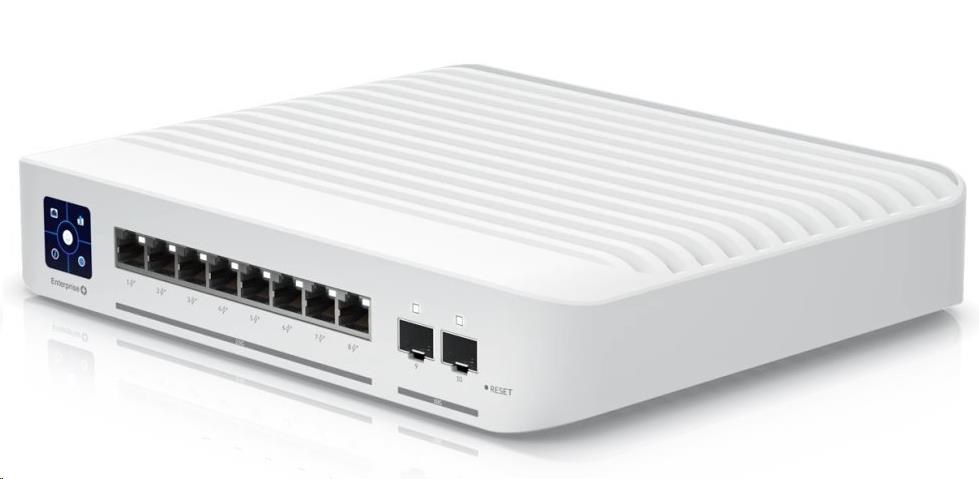 UBNT USW-Enterprise-8-PoE [8x 2.5G RJ45, 2x 10G SFP+, 120W PoE budget, PoE+ 802.3af/at, 1,3" dotykový displej] USW-Enterprise-8-PoE-EU