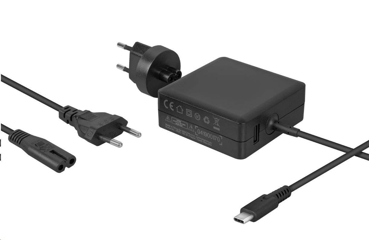 AVACOM Nabíjecí adaptér USB Type-C 65W Power Delivery + USB A ADAC-FCA-65PD