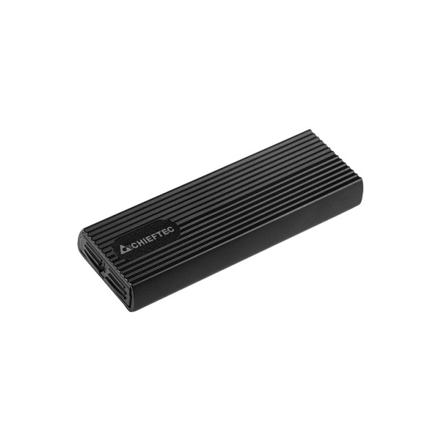 CHIEFTEC externí rámeček na M.2 PCIe NVMe/S-ata SSD Enclosure Tool-Less, s USB Type C konektorem, černá CEB-M2C-TL