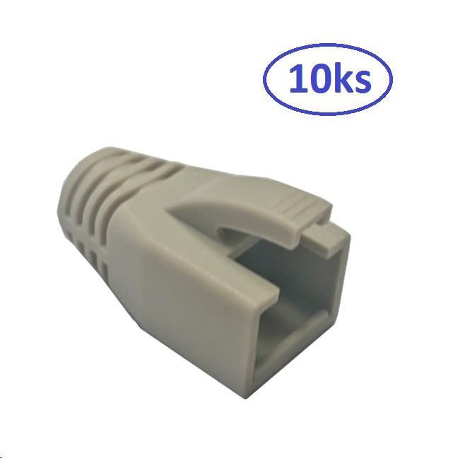 Ochrana pro konektor RJ45 Cat6A, snag-proof - šedá, 10ks KRYTRJ45CAT6A/10