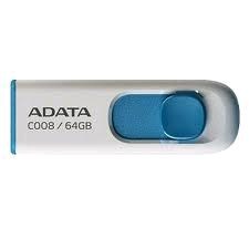 ADATA Flash Disk 64GB C008, USB 2.0 Classic, bílá AC008-64G-RWE