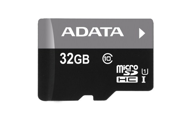 ADATA Micro SDHC karta 32GB UHS-I Class 10 + SD adaptér, Premier (AUSDH32GUICL10-RA1)