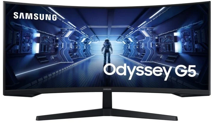 SAMSUNG MT LED LCD Gaming Monitor 34" Odyssey G55T -prohnutý,VA,3440x1440,1ms,165Hz,HDMI ,DisplayPort LC34G55TWWPXEN