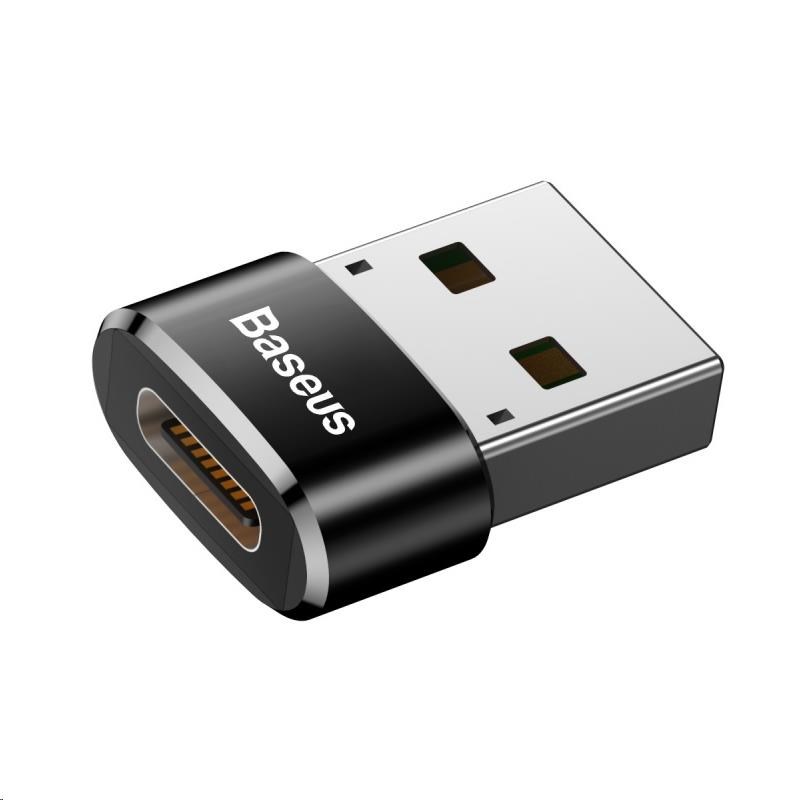 Baseus adaptér USB samec na USB-C samice 3A, OTG, černá CAAOTG-01