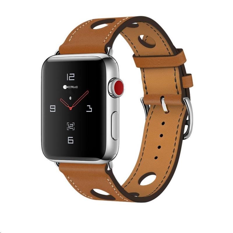 Coteetci kožený řemínek pro Apple Watch 38 / 40mm hnědá WH5220-KR