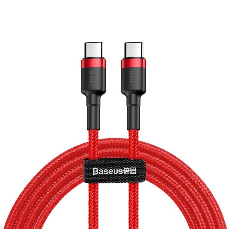 Baseus Cafule Series nabíjecí / datový kabel USB-C na USB-C PD2.0 60W Flash 1m, červená CATKLF-G09