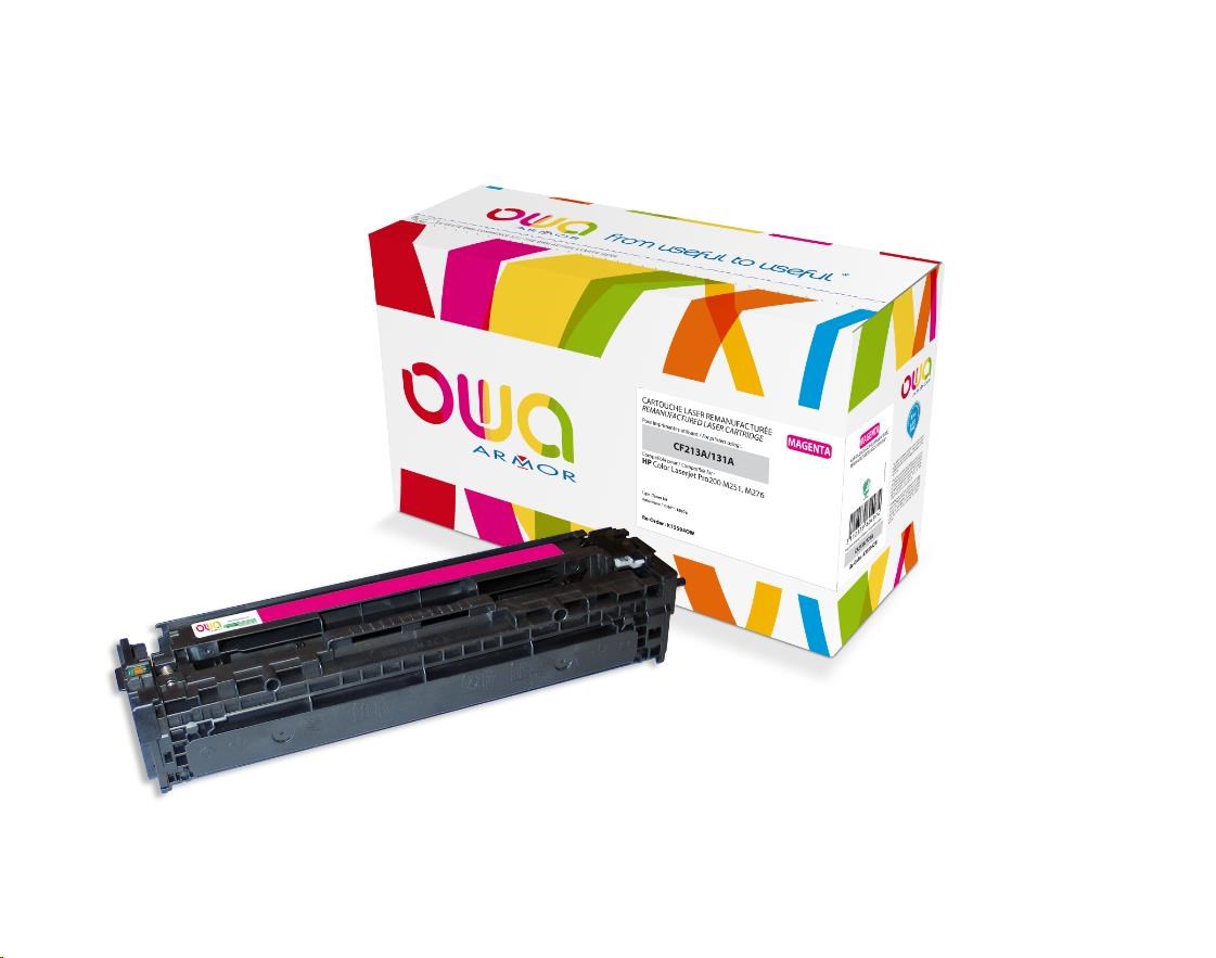 OWA Armor toner pro HPColor Laserjet Pro200 M251, M276, 1800 Stran, CF213A, červená/magenta (K15594OW)