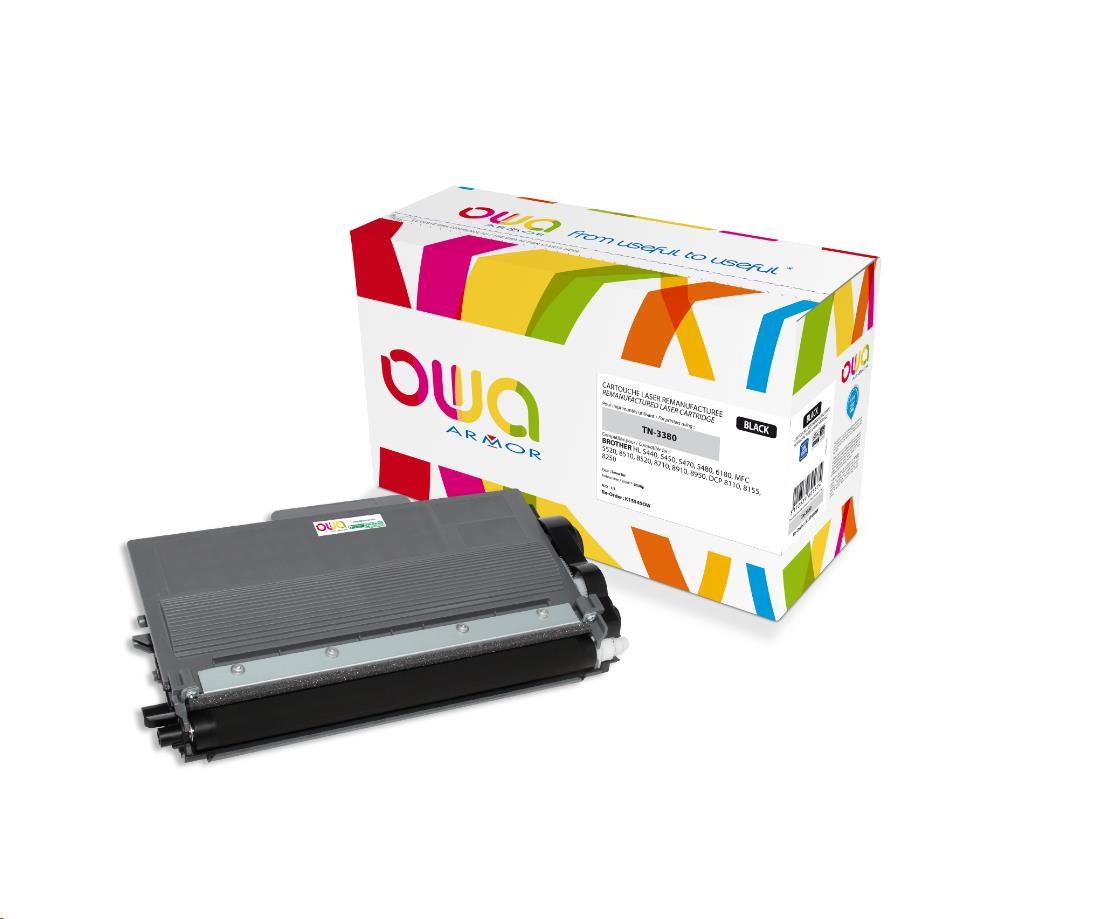 OWA Armor toner pro BROTHERHL 5440, 5450, 5470, 5480, 6180 MFC 8510, 8515, 8520 DCP 8110, 8000 Stran, TN3380, černá (K15545OW)