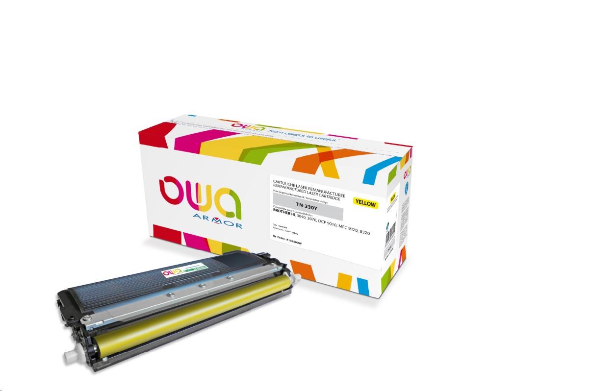 OWA Armor toner pro BROTHERHL 3040, 3070, DCP 9010, MFC9120, 9320, 1400 Stran, TN230Y, žlutá/yellow (K15350OW)