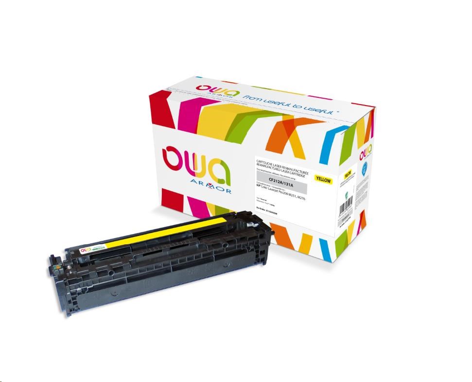 OWA Armor toner pro HPColor Laserjet Pro200 M251, M276, 1800 Stran, CF212A, žlutá/yellow (K15595OW)