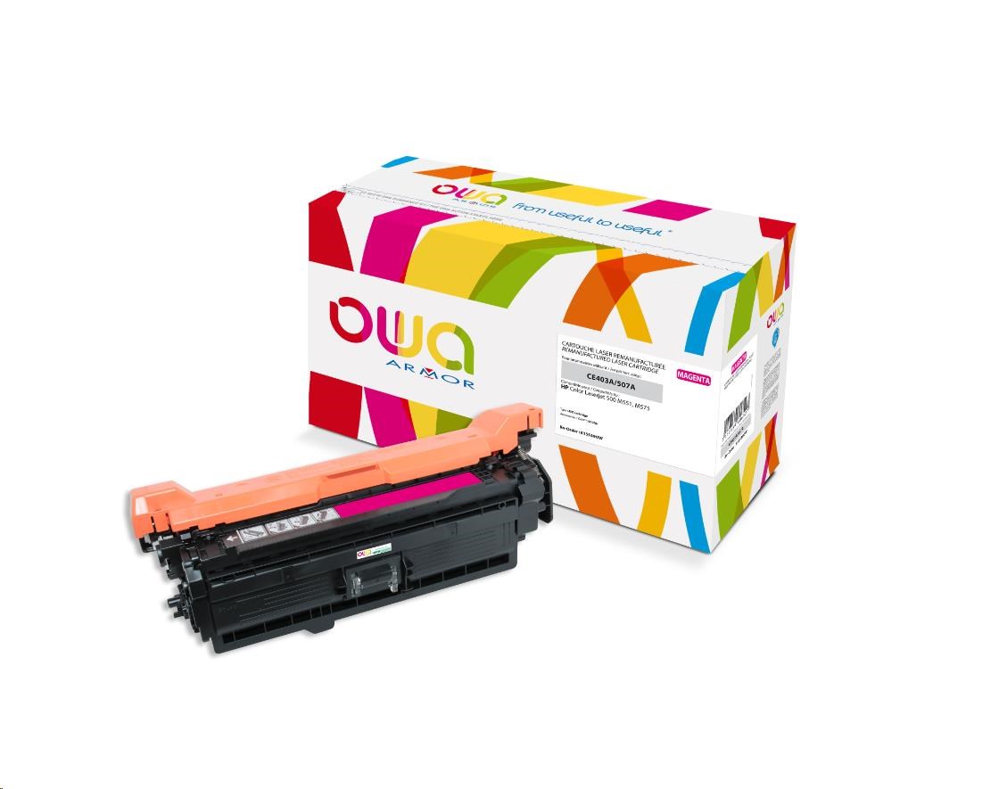 OWA Armor toner pro HPColor Laserjet Ese 500 M551, M575, 6000 Stran, CE403A, červená/magenta (K15539OW)