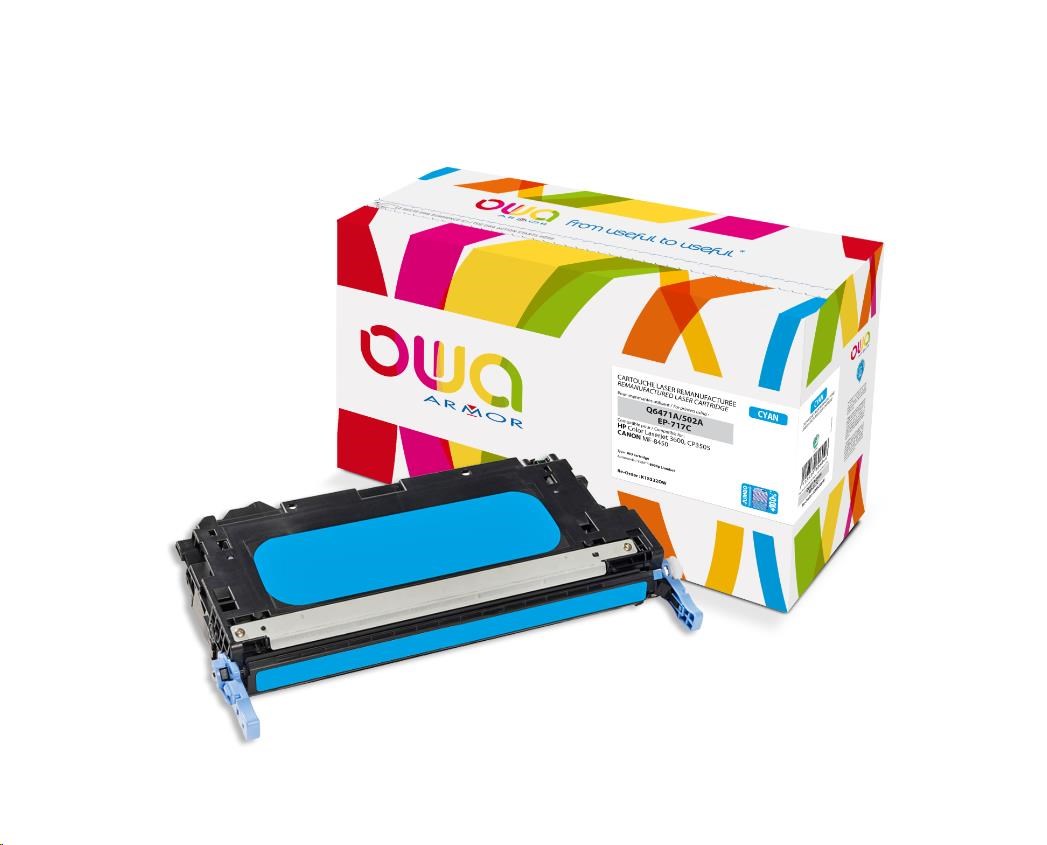 OWA Armor toner pro HP Color Laserjet 3600 CP3505, 8000 Stran, Q6471A JUMBO, modrá/cyan K15522OW