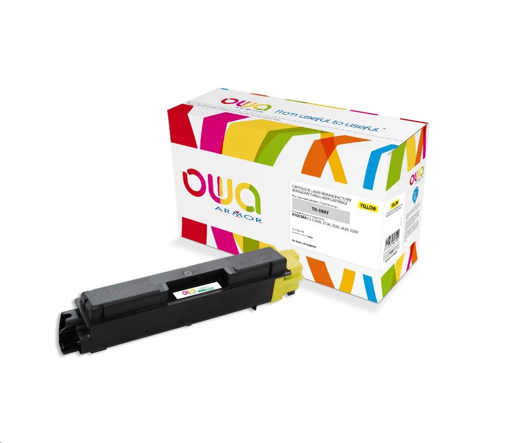 OWA Armor toner pro KYOCERAFS-C5250, 2026, 5000 Stran, TK590Y, žlutá/yellow + waste box (K15488OW)