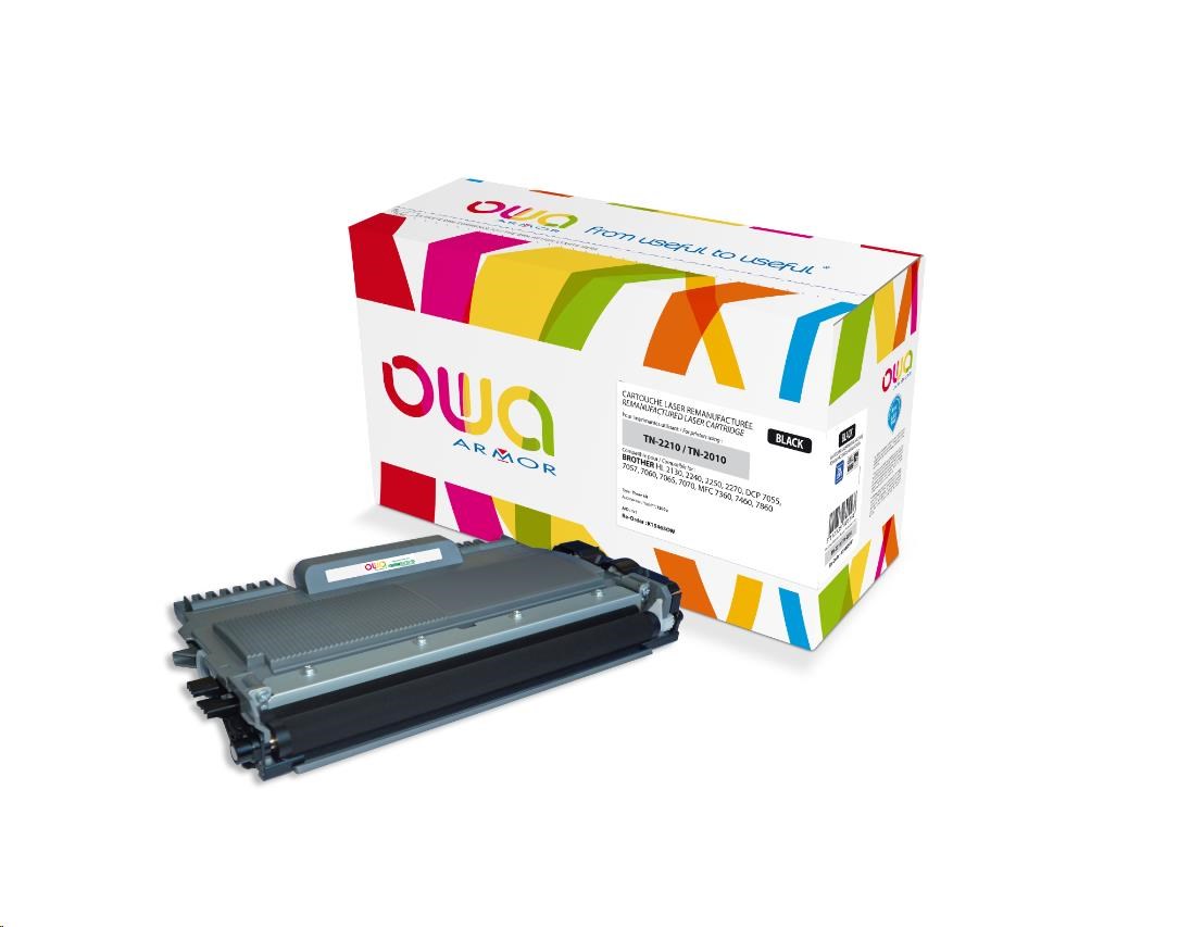 OWA Armor toner pro BROTHERUNIV. HL 2130, 2240, 2250, 2270, DCP 7055, 7057,MFC 7360, 1200 Stran, TN2210, černá (K15465OW)