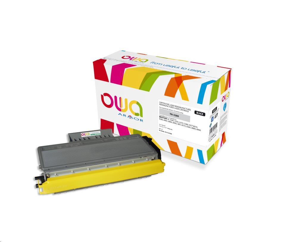 OWA Armor toner pro BROTHERHL 5340, 5350, 5370, 5380, 8000 Stran, TN3280, černá (K15147OW)