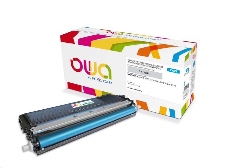 OWA Armor toner pro BROTHERHL 3040, 3070, DCP 9010, MFC9120, 9320, 1400 Stran, TN230C, modrá/cyan (K15348OW)