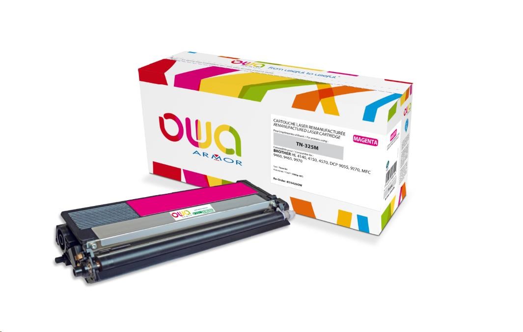 OWA Armor toner pro BROTHERHL 4140, 4150, 4570, MFC 9460 DCP 9055, 9270, 3500 (HC) Stran, TN325M, červená/magenta (K15425OW)