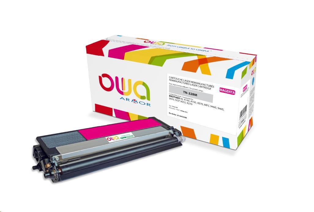 OWA Armor toner pro BROTHERHL 4140, 4150, 4570, MFC 9460 DCP 9055, 9270, 6000 Stran, TN328M, červená/magenta (K15452OW)