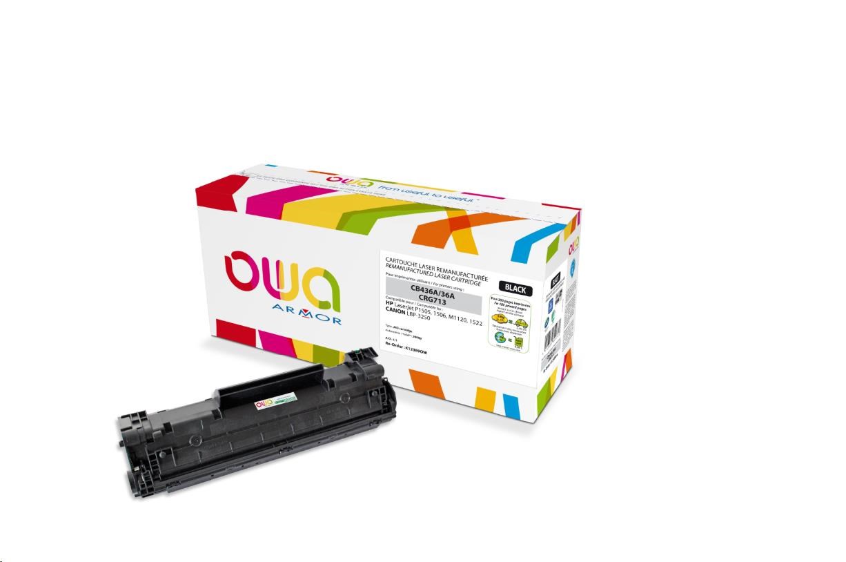 OWA Armor toner pro HPLaserjet P1505, 2000 Stran, CB436A, černá (K12389OW)