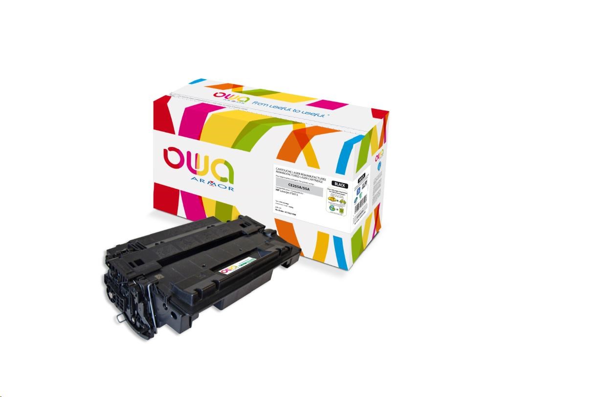 OWA Armor toner pro HPLaserjet P3015, Ese 500 MFP M525, Pro M521, 6000 Stran, CE255A, černá (K15221OW)