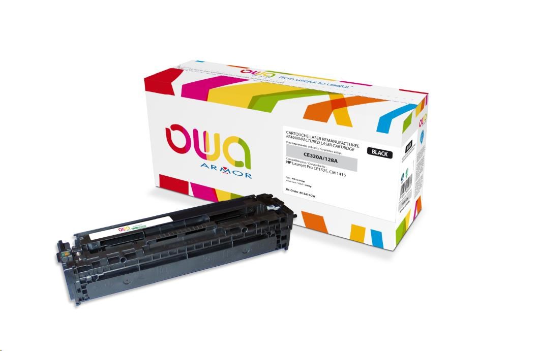 OWA Armor toner pro HPLaserjet Pro CP1525, 2000 Stran, CE320A, černá (K15413OW)