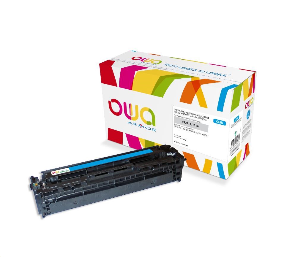 OWA Armor toner pro HPColor Laserjet Pro200 M251, M276, 1800 Stran, CF211A, modrá/cyan (K15593OW)