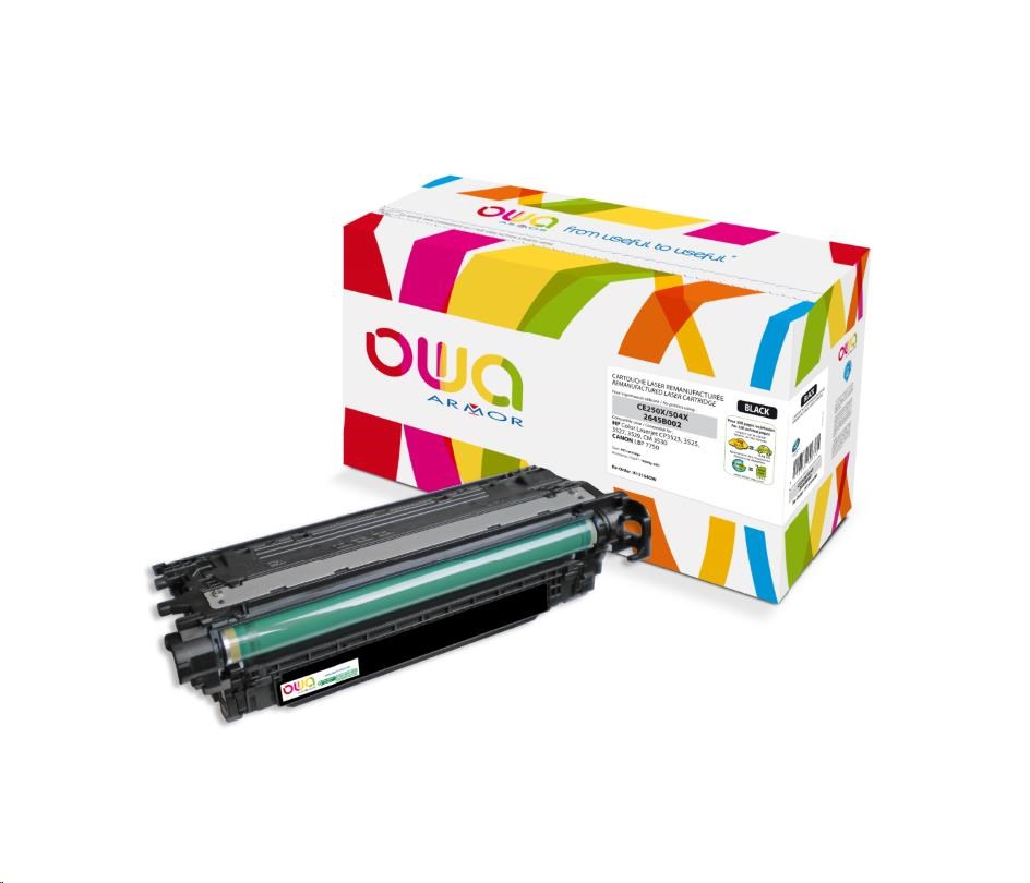 OWA Armor toner pro HPColor Laserjet CP3525, 10500 Stran, CE250X, černá (K15164OW)