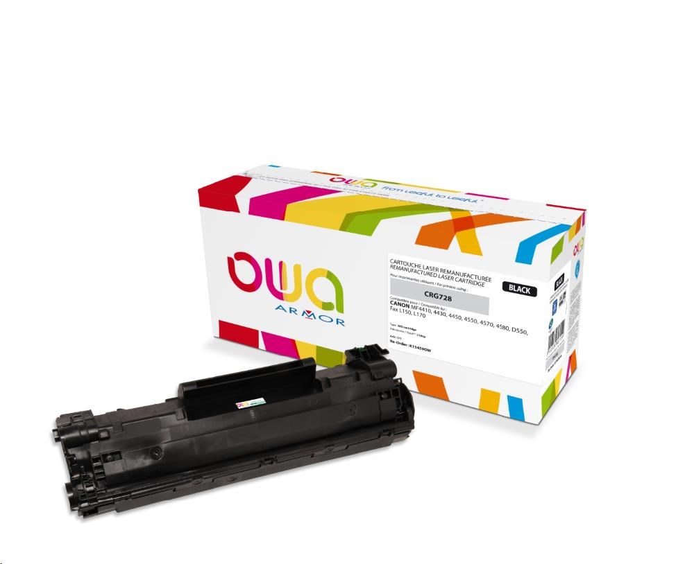 OWA Armor toner pro CANONMF 4410, 4420, 4430, 4550, 4570, 4580, D550, Fax L150, L170, 2100 Stran, CRG728, černá (K15459OW)