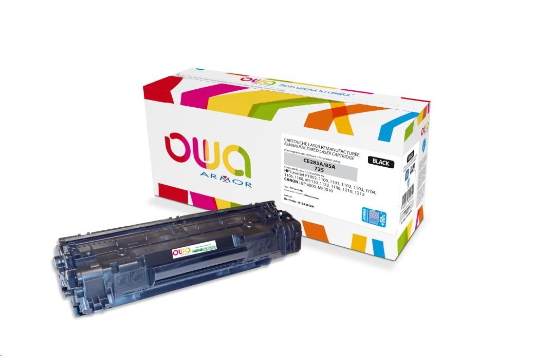 OWA Armor toner pro HPLaserjet P1002, 1100, 1101, 1102, 1103, 1104, 1106, 1108, M1130, 3200 Stran, CE285A JUMBO, černá (K15428OW)