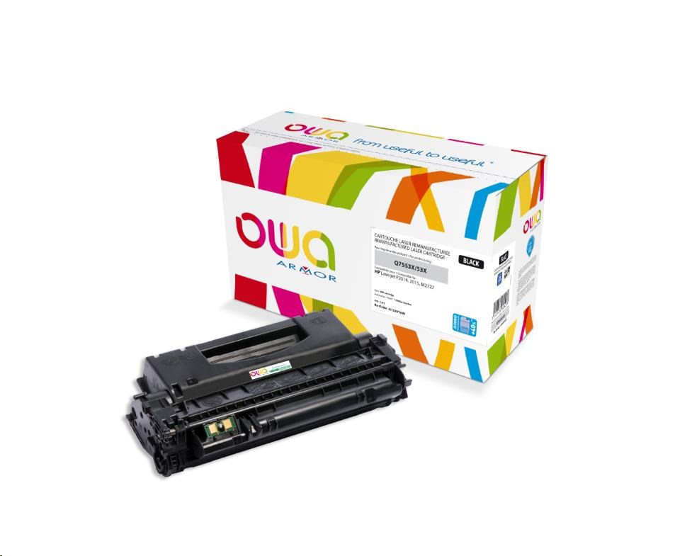 OWA Armor toner pro HPLaserjet P2014, 2015, M2727, 10000 Stran, Q7553X JUMBO, černá (K15391OW)