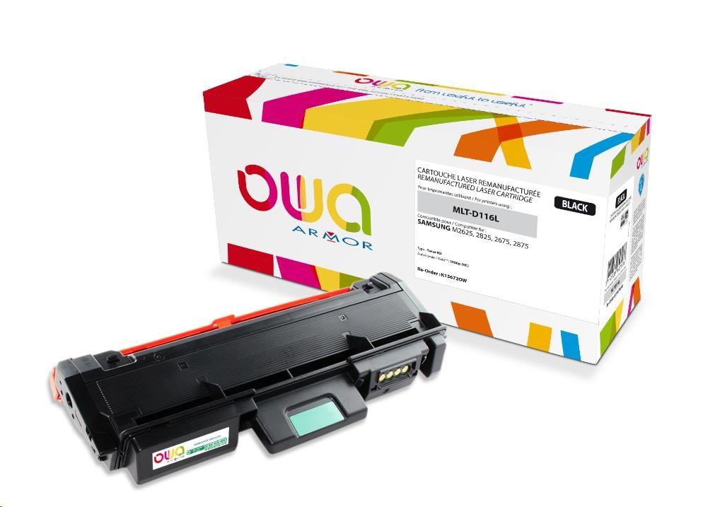 OWA Armor toner pro SAMSUNGXpress M2625, 2675, 2825, 2835, 2875, 2885, 3000 (HC) Stran, MLTD116L, černá (K15672OW)