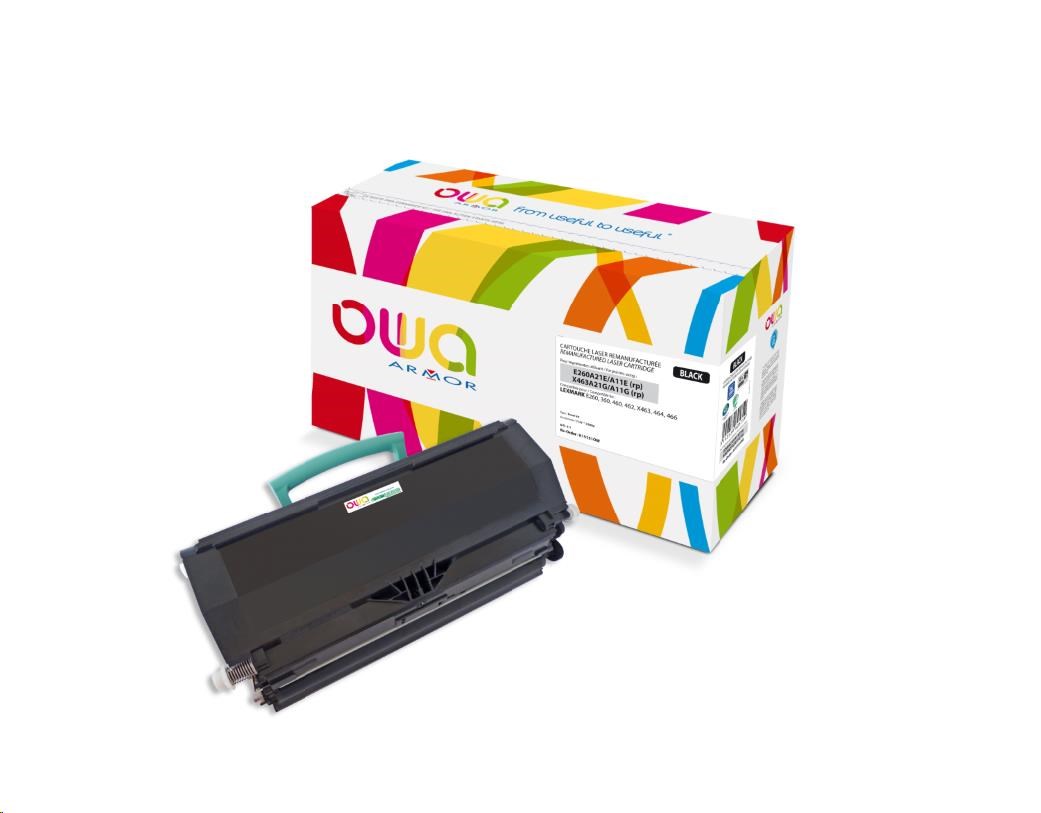 OWA Armor toner pro LEXMARKE260, 360, 460, 462, X463, 464, 466, 3500 Stran, E260A11E, černá (K15151OW)