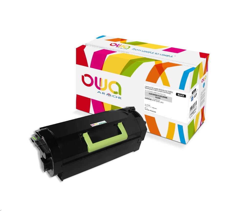 OWA Armor toner pro LEXMARKMS810, 811, 812, 25000 (HC) Stran, 52D2H00, černá (K15636OW)